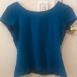 Banana Republic Blue Peplum Top